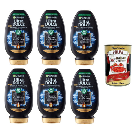 G. Ultra Dolce Balsamo Purificante e Idratante Carbone Magnetico Magnetischer Aktivkohle-Reinigungs- und Feuchtigkeitsbalsam 6x200 ml italienisch Original