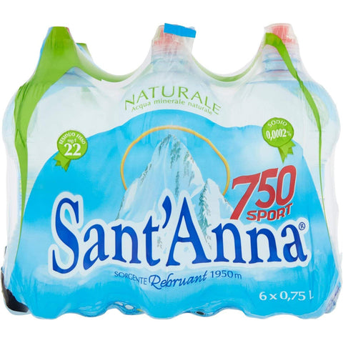 Levissima Acqua Minerale Naturale Natürliches Mineralwasser PET 0,75 Lt Italienisches Wasser italienisch Original