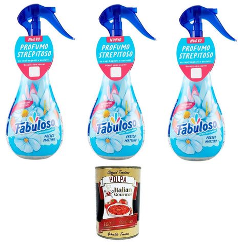 Fabuloso Profumatore Per Tessuti Spray Fresco Mattino Stofferfrischer „Fresh Morning Spray“ 3x250ml Original italienisch Pflege