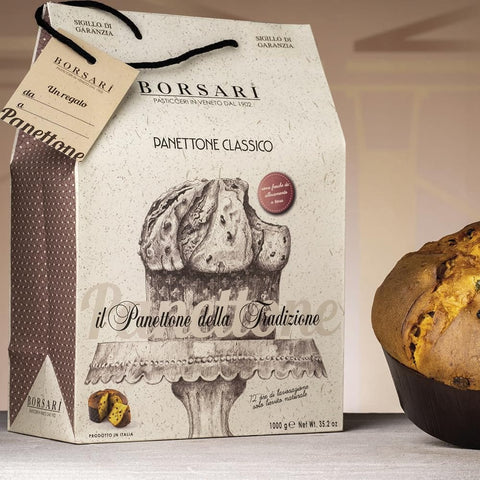 Italian Gourmet Stollen Borsari Panettone Klassischer Shopper 1kg
