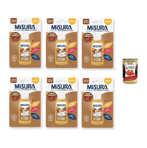 Misura Dolcificante Liquido Sostitutivo dello Zucchero di Canna Flüssigsüßstoff Rohrzuckerersatz 6x55 ml 55 ml italienisch Original Pastasauce + gratis polpa