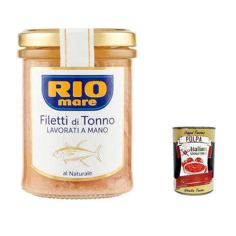 Rio Mare Filetti di Tonno al Naturale Natürliche Thunfischfilets, handgefertigt, 180 g italienisch Original
