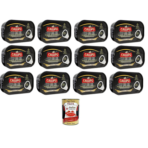 Callipo Filetti di Ventresca di Tonno all'olio di oliva Thunfischbauchfilets in Olivenöl 12x125g Original italienisch Feinkost