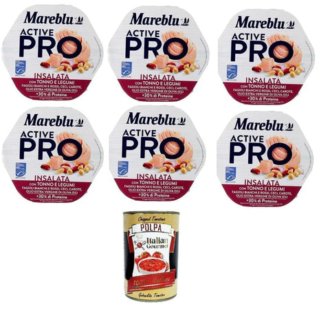 Mareblu Active Pro Insalata Con Tonno E Legumi Pro Salat mit Thunfisch und Hülsenfrüchten 6x220 gr italienisch Original