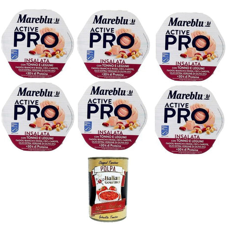 Mareblu Active Pro Insalata Con Tonno E Legumi Pro Salat mit Thunfisch und Hülsenfrüchten 6x220 gr italienisch Original