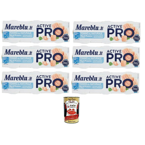 Mareblu Active Pro Tonno Al Naturale, Natural Thunfisch 6 Packungen 3x60g Original italienisch Feinkost
