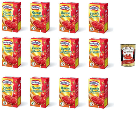 Italian Gourmet Tomatenmark Sterilgarda passata di pomodoro BRICK Tomatenpüree 12x1000gr + Italian Gourmet polpa 400g 8032804040014