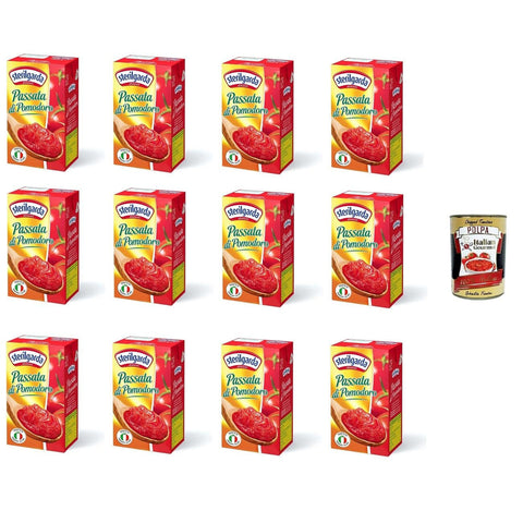 Sterilgarda passata di pomodoro BRICK Tomatenpüree 12x1000 g italienisch Original Pastasauce + kostenlos polpa 400 g
