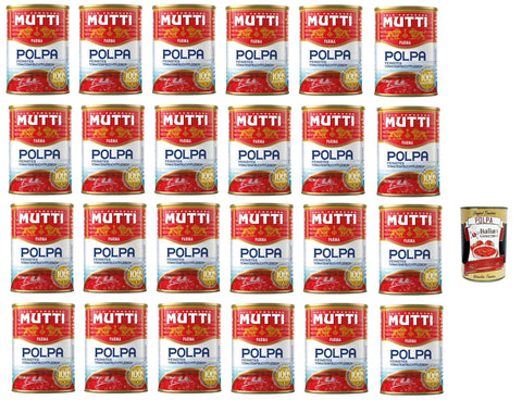 Italian Gourmet Tomatensauce 24x Mutti polpa di Pomodoro Tomatenpulpe Tomaten sauce 100% Italienisch 400g dose + Italian gourmet Polpa 80042556