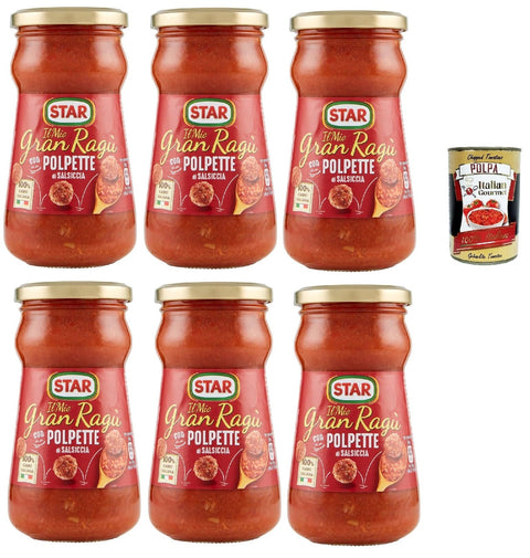 Star Il Mio Gran Ragu' con Polpette di Salsiccia, Tomatensauce mit Schweinefleisch und Wurst Frikadellen 6x360g Original italienisch