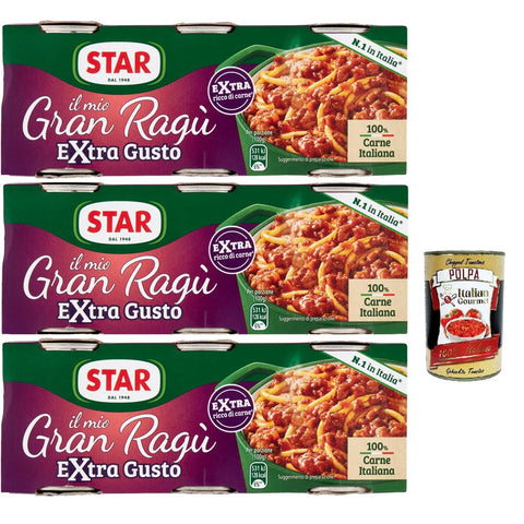Star il mio Gran Ragù Extra Gusto mit 100% italienischem Fleisch, N.1 in Italien 3x100g Original italienisch Sauce