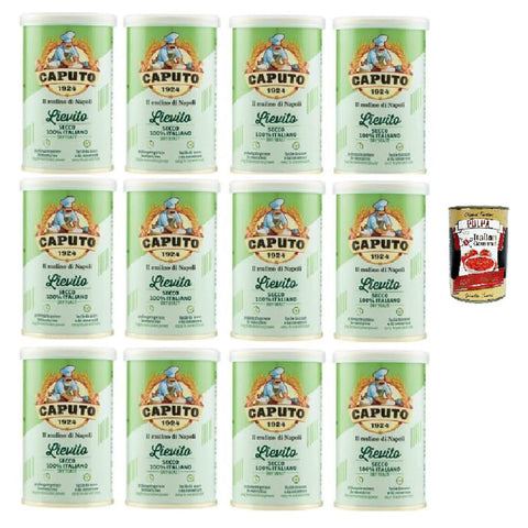 Caputo Lievito Secco, 100% Italienische Trockenhefe, Dosen, Il Mulino di Napoli 12x100g Original italienisch Zutat