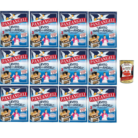 Paneangeli Lievito Pane degli Angeli per friggitrici ad aria, Hefe zum kurzen Kochen in der Luftbrand, Sofortiges Sauerteig, Glutenfrei und vegan, 12x 39 g italienisch Original