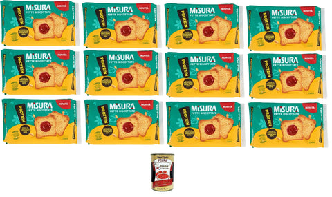 Misura Protein Zwieback abmessen | Reich an Ballaststoffen und pflanzlichen Proteinen 12x 320 gr italienisch Original
