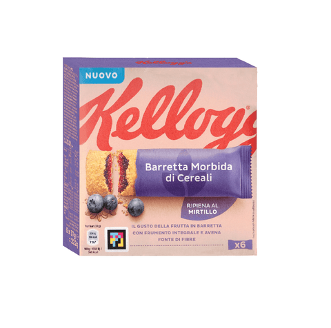 Kellogg's Getreideriegel Kellogg's Barretta Morbida Cereali Integrali con Ripieno al Mirtillo Snack 220g (37gx6pz) 5059320000820