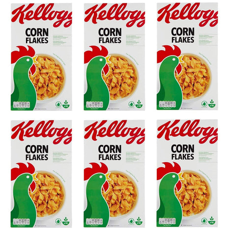 Kellogg's Corn Flakes Knusprige goldene und leckere ohne Palmöl ohne Farbstoffe ohne künstliche Aromen 500 g italienisch Original