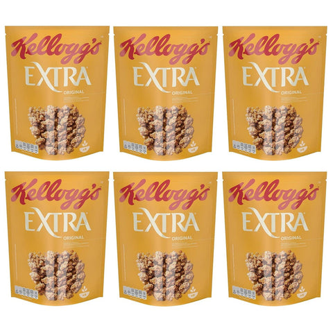 Kellogg's Extra Original Knusprige Haferflocken 100% Vollkorn 375 g Packung Kaltes Müsli italienisch