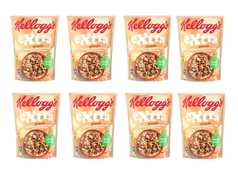 Kellogg's Kaltes Müsli 8x Kellogg's Extra Granola mit Mandeln, Cashewnüssen und Samen, 375 g