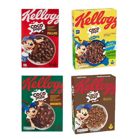 Kelloggs Coco Pops Testpaket, nuspriges Schokoladenmüsli Kaltes Müsli italienisch Original