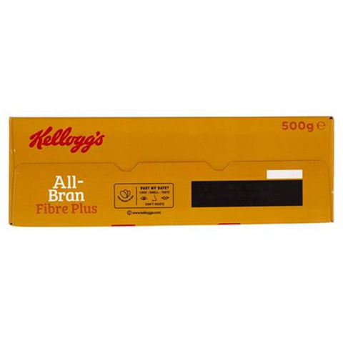 Kellogg's All Bran Fibre Plus gemischtes Cereals, Volle Weizenfaser Getreide Müsli reich an Ballaststoffen 12x500g Original italienisch Kaltes Müsli