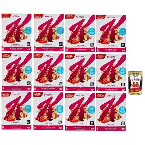 Special K Red Fruits Cereals Roten Früchten Reisflocken Vollkorn Weizen und Gerste mit Vitaminen und Mineralstoffen mit 12x290g Original italienisch