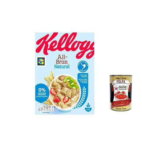 Kelloggs Kellog's Kellogg All bran Natural, membrane mit seinen reichhaltigen Weizenfasern cereals 450 g italienisch Original