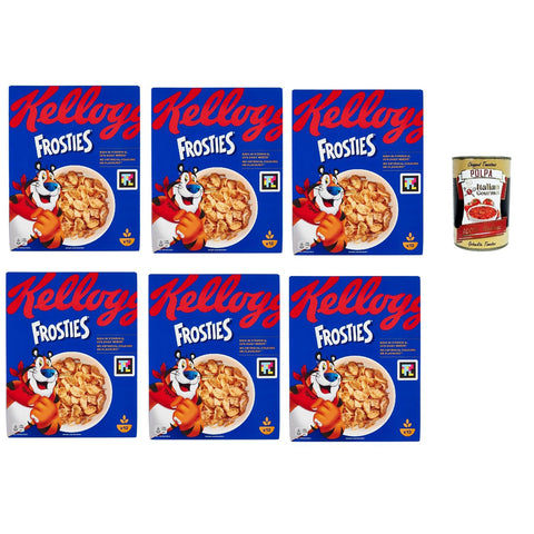 Kelloggs Frosties knusprige Cornflakes aus Mais mit leckerem Frosting – Frühstückscerealien ohne künstliche Farb- und Aromastoffe 6x330 g italienisch Original
