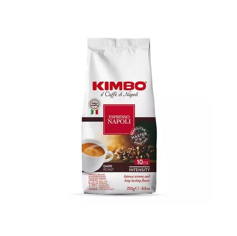 Kimbo Kaffee Kimbo Espresso Napoli Caffè in Grani Dunkel geröstete Kaffeebohnen, Neapelkaffee 250g