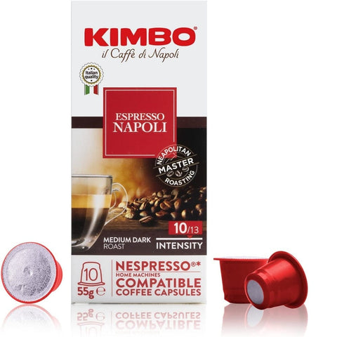Kimbo Kaffeekapseln Kimbo Capsule Espresso Napoli Compatibili Nespresso Kaffeekapseln 10x 55g Nespresso kompatibel