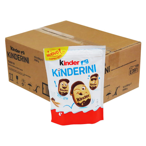 Kinder Kinderini Kekse - Vorratspack mit 10 Packungen zu je 250g Original italienisch