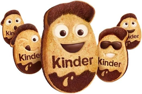 Kinder Kekse Kinder Kinderini Packung Kekse mit Kakao-Milchcremefüllung, 24 x 25 g weiche Kekse, einzeln verpackt, gefüllte Mini-Kekse für Kinder und Erwachsene