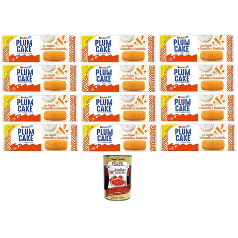 Kinder Kuchen & Torten Kinder Plumcake con Carota e Granella di Mandorla Pflaumenkuchen mit Karotten- und Mandelbröseln 12x192gr Original italienisch inkl. Italian Gourmet Polpa di Pomodoro 8032804040014