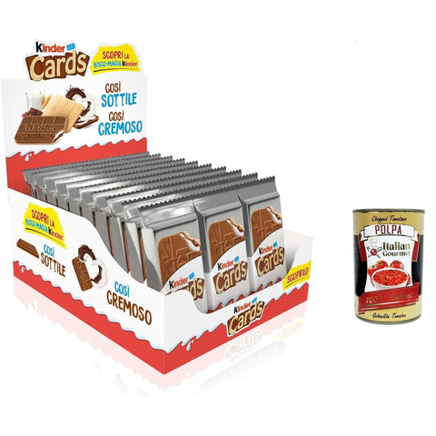 Kinder Snack Kuchen & Backwaren Kinder Cards Waffel mit scholokade schoko riegel 30 Stück kekse waffel 768 g Snack Kuchen & Backwaren italienisch Original 8032804040014