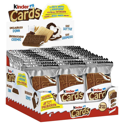 Kinder Vielfaltspackungen kinder Cards – Waffel im Keksformat mit Milch- und Kakaofüllung – 30 Packungen mit je 2 Waffeln im Keksformat (30 x 25,6 g) 8000500290897