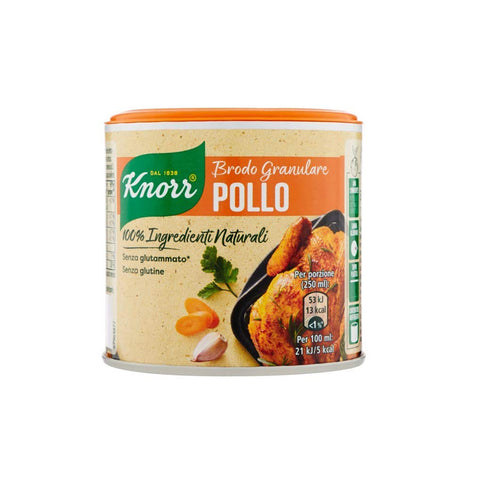 Knorr Brodo Granulare Pollo 100% Ingredienti Naturali granulierte Hühnerbrühe Geschmack für Ihre Gerichte Gluten frei 3x 135g italienisch Original