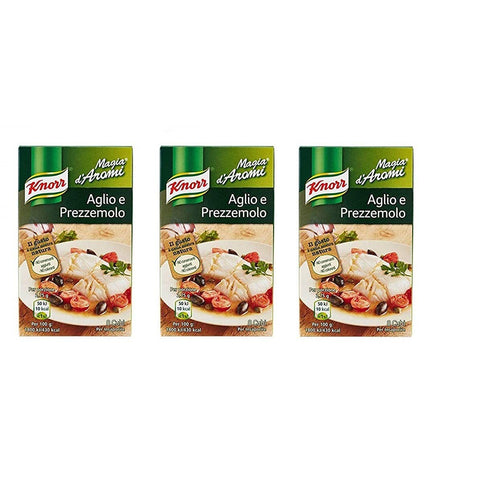 Knorr Magia d'Aromi Aglio e Prezzemolo Steinpilze Suppenwürfel Brühe (Knoblauch und Petersilie) 8x11 g 3x italienisch Original