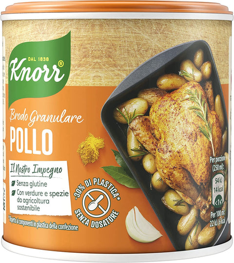 Knorr Brühe & Fond 6x Knorr Brodo Granulare Pollo granulierte Hühnerbrühe 150g Geschmack für Ihre Gerichte Gluten-frei laktosefrei 100% Italienische Brühe 8717163830970