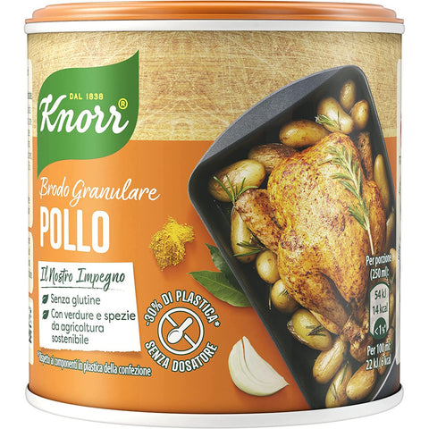 Knorr Brodo Granulare Pollo granulierte Hühnerbrühe Geschmack für Ihre Gerichte Gluten - frei laktosefrei 100% Brühe 6x 150g Original italienisch