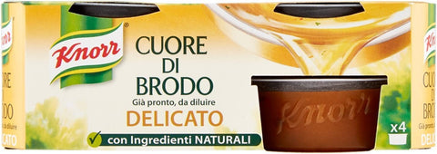 Knorr Brühe & Fond 6x Knorr Cuore di Brodo Delicato Zartes Brühenherz reich an Geschmack Glutenfrei (4 x 28 g) 112g 8712566053070