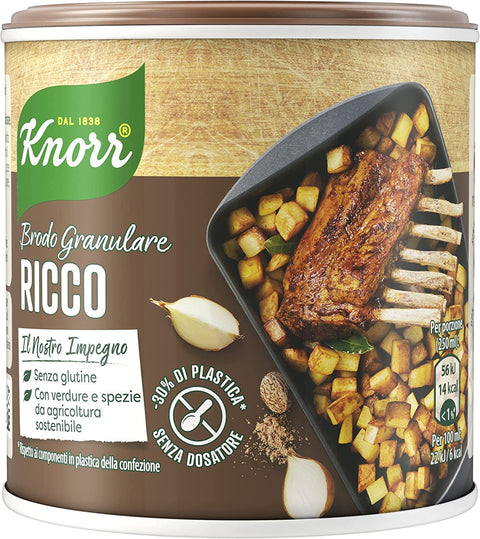 Knorr Brühe & Fond Knorr Brodo Granulare Ricco reichhaltige körnige Brühe 150g Geschmack für Ihre Gerichte Gluten-frei laktosefrei 100% Italienische Brühe 8717163830963