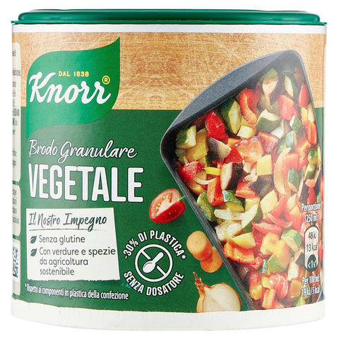 Knorr Brodo Granulare Vegetale pflanzliche granulierte Brühe 150g Geschmack für Ihre Gerichte Gluten-frei laktosefrei 100% Italienische Brühe Original italienisch