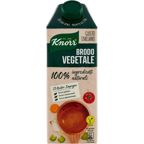 Knorr Brühe & Fond Knorr Brodo Vegetale Brühe mit Gemüse 100% natürliche Zutaten Gluten-frei 750ml 6x Original italienisch 8714100693421