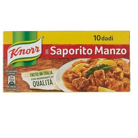 Knorr dado saporito manzo brodo leckeres Rindfleisch Suppenwürfel Brühe 10 pz 1x100g Original italienisch Feinkost