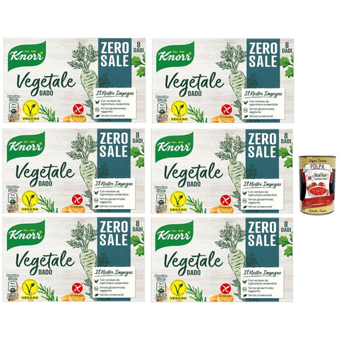 Knorr Brühe Knorr Dado Vegetale Zero Sale Brühwürfel mit Gemüse und Rindfleisch aus nachhaltiger Forstwirtschaft salzfrei glutenfrei laktosefrei ohne Farbstoffe 6x 8710522941577