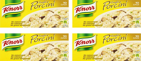 Knorr Gemüsebrühe KnorrFunghi Porcini Bouillon-Würfel, Porcini Pilze, 10 Stück, je 10 g, 4 Stück 8000830001194