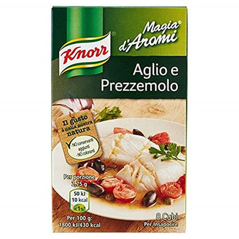 Knorr Magia d'Aromi Aglio e Prezzemolo Steinpilze Suppenwürfel Brühe 8x11g Original italienisch Zutat