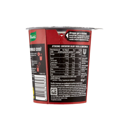 Knorr Nudeln & Pasta Knorr Asia Noodles MANZO Beef Taste 8x 63 g  + Italian Gourmet polpa 400gr
