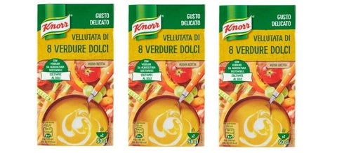 Knorr Pastasaucen 3x Knorr Vellutata Di Verdure Samtig von 8 süßen Gemüsen 500 ml Delikater Geschmack 8714100755815