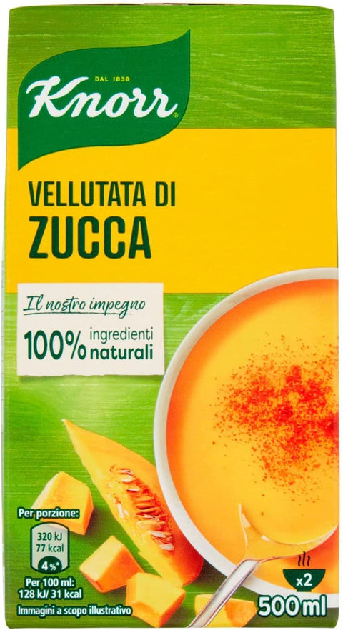 Knorr Pastasaucen 3x Knorr Vellutata Di Zucca Kürbiscreme 500 ml Delikater Geschmack 8714100755730