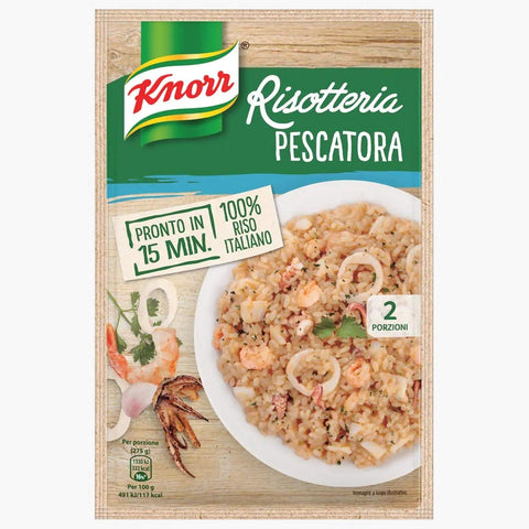 Knorr Reisgerichte 15x Knorr alla Pescatora Meeresfrüchte Risotto 175g 100% italienisch Fertiggerichte Reisgerichte 8001080027309